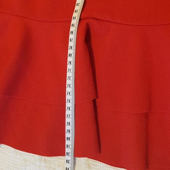 Red Boohoo ruffle hem dress NWT - Picture 5 of 7